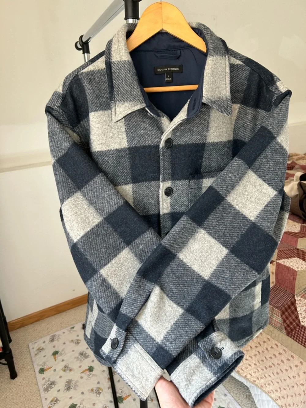 Banana Republic Plaid Shirt Jacket Shacket Men’s Large